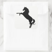 Arabian Horse Silhouette Vierkante Sticker (Tas)