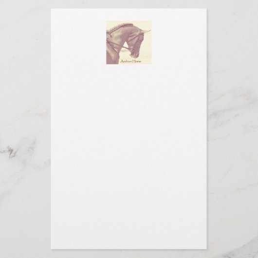 Arabian Horse Stationery Briefpapier (Voorkant)