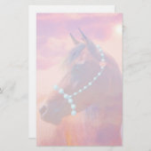 Arabian Horse Sunrise Briefpapier (Voorkant / Achterkant)