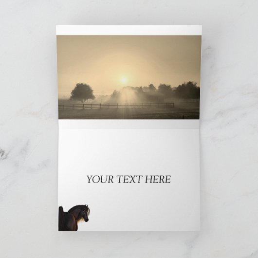 Arabian Horse Sunrise Kaart (Binnen)