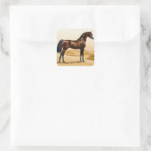 Arabian Horse - William Barraud Vierkante Sticker (Tas)