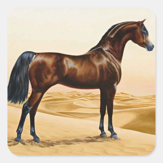 Arabian Horse - William Barraud Vierkante Sticker (Voorkant)