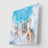 ARABIAN HORSE WINTER TAILS VIERKANTE KLOK (Hoek)