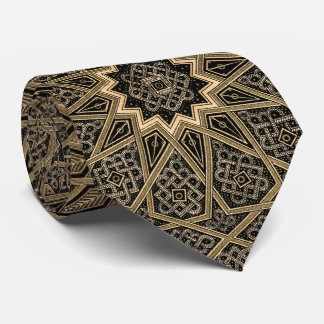 Arabian Intricate Retro Golden Brown Pattern Stropdas