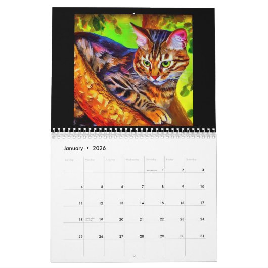 Arabian Mau Cat Kalender (Jan 2026)
