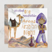 Arabian Night Birthday Invitation Kaart (Voorkant / Achterkant)