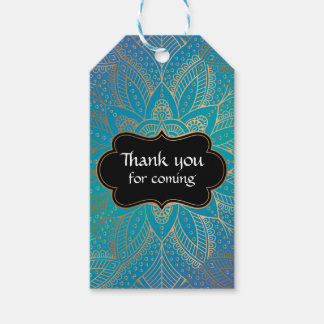 Arabian Night Favor Tag for Birthday Party Blue Cadeaulabel