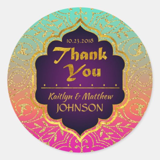 Arabian Nights Bollywood dank je label (Voorkant)