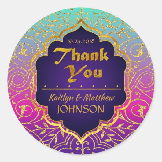 Arabian Nights Bollywood dank je label (Voorkant)