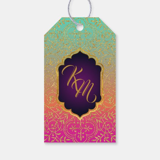 Arabian Nights Bollywood Dank u Gift Label Cadeaulabel (Achterkant)