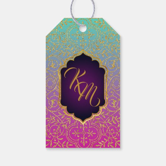 Arabian Nights Bollywood Dank u Gift Label Cadeaulabel (Achterkant)