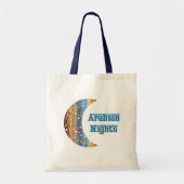 Arabian Nights Crescent Moon Star Design Tote Bag (Voorkant)