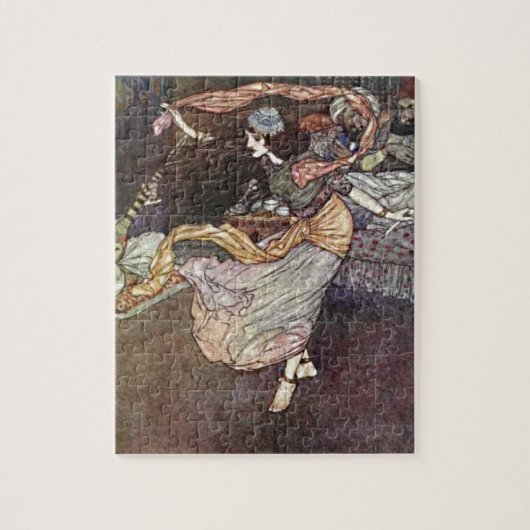 Arabian Nights Exotic Belly Dancer met Sjaals Legpuzzel (Verticaal)