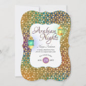 Arabian Nights Exotic Party String Lights Lantern Kaart (Voorkant)