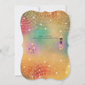 Arabian Nights Exotic Party String Lights Lantern Kaart (Achterkant)