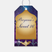 Arabian Nights Gold Magic Lamp Party Cadeaulabel (Voorkant)