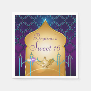 Arabian Nights Gold Magic Lamp Party Servetten