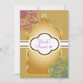 Arabian Nights Gold Sparkle Mandala Verjaardagsfee Kaart (Achterkant)