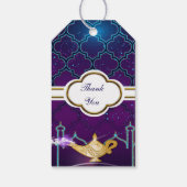 Arabian Nights Gouden Magische Lamp Feest  Cadeaulabel (Achterkant)