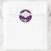 Arabian Nights Gouden Magische Lamp Feest  Ronde Sticker (Tas)