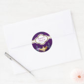 Arabian Nights Gouden Magische Lamp Feest  Ronde Sticker (Envelop)