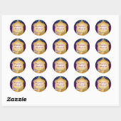 Arabian Nights Gouden Magische Lamp Feest  Ronde Sticker (Vel)