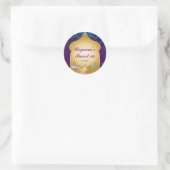 Arabian Nights Gouden Magische Lamp Feest  Ronde Sticker (Tas)