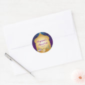 Arabian Nights Gouden Magische Lamp Feest  Ronde Sticker (Envelop)