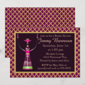 Arabian Nights Hookah Bruidsfeest Uitnodiging (Voorkant / Achterkant)