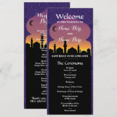 Arabian Nights Huwelijksprogramma Programma Programmakaart (Voorkant / Achterkant)