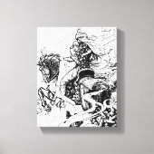 Arabian Nights Knight and Princess on Horse Canvas Afdruk (Voorkant)