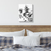 Arabian Nights Knight and Princess on Horse Canvas Afdruk (Insitu (Slaapkamer))
