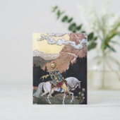 Arabian Nights Knight Prince op White Horse Briefkaart (Staand voorkant)