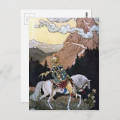 Arabian Nights Knight Prince op White Horse Briefkaart (Voorkant / Achterkant)