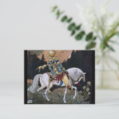 Arabian Nights Knight Prince op White Horse Briefkaart (Staand voorkant)
