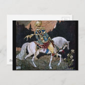 Arabian Nights Knight Prince op White Horse Briefkaart (Voorkant / Achterkant)
