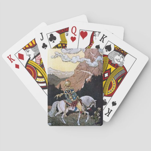 Arabian Nights Knight Prince op White Horse Speelkaarten (Achterkant)