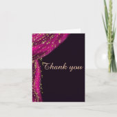 Arabian Nights Magenta & Gold Bedankkaart (Voorkant)