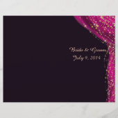 Arabian Nights Magenta & Gold Wedding Program (Voorkant)
