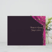 Arabian Nights Magenta & Gold Wedding Program (Staand voorkant)