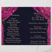 Arabian Nights Magenta & Gold Wedding Program (Achterkant)