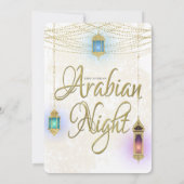 Arabian Nights Marokkaans Baby shower Uitnodiging (Achterkant)
