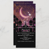 Arabian Nights Marokkaanse Midden-Oosten Party Men Menu (Voorkant / Achterkant)