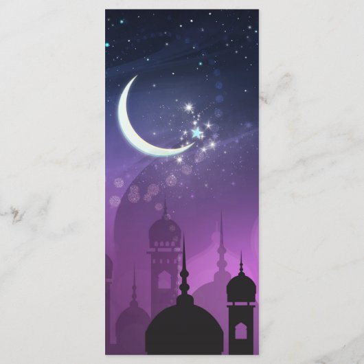 Arabian Nights Marokkaanse Paarse maanlicht Menu (Achterkant)