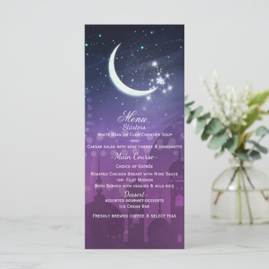 Arabian Nights Marokkaanse Paarse maanlicht Menu (Staand voorkant)