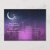 Arabian Nights Marokkaanse Paarse maanlicht Save D Aankondigingskaart (Achterkant)