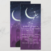 Arabian Nights Marokkaanse Paarse Maneschijn Menu (Voorkant / Achterkant)