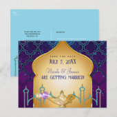 Arabian Nights Moroccan Save The Date Briefkaart (Voorkant / Achterkant)