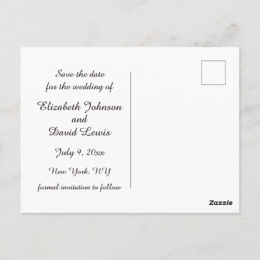 Arabian Nights Paars & Gold Photo Save the Date Briefkaart (Achterkant)