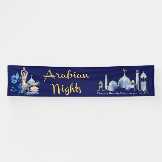 Arabian Nights Party Evenementenbanners Spandoek (Horizontaal)